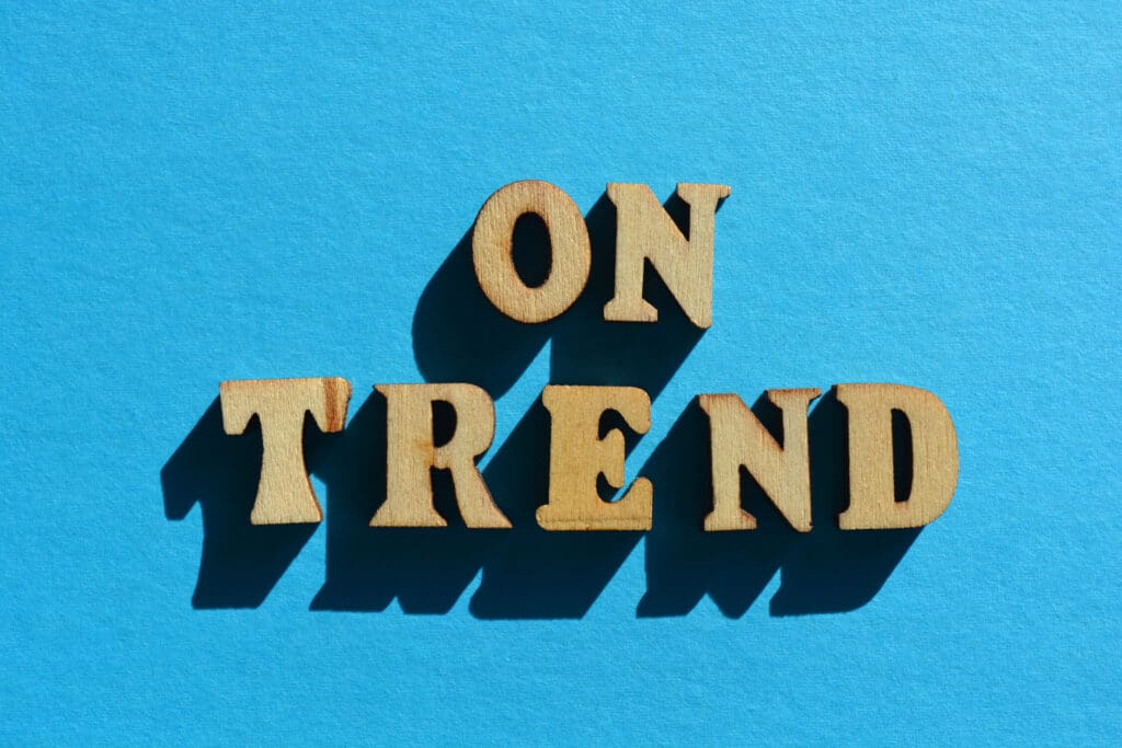 On Trend, phrase as banner headline - Real-Estate-Leads How to Succeed as a New Real Estate Agent. Concept of keeping up with trends