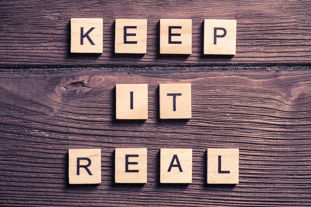 keep it real phrase collected of wooden elements with the letters - Real-Estate-Leads Expert Tips to Guide Your First-time Buyer Through the Closing Process: Manage Expectations